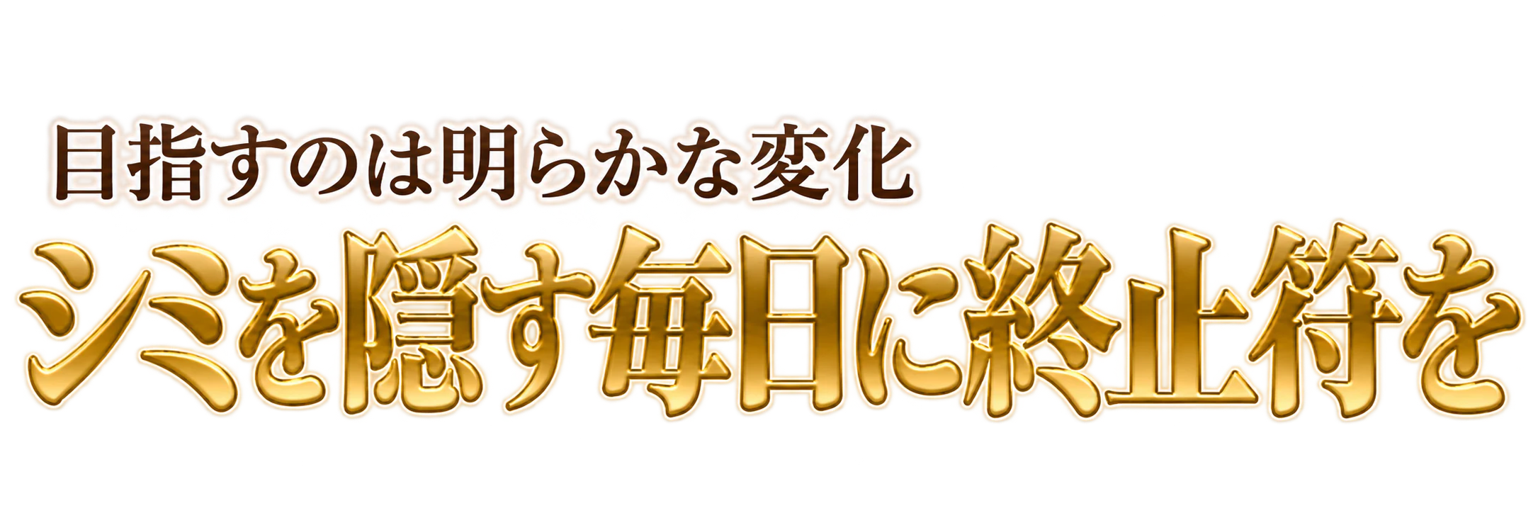 目指すのは明らかな変化 シミを隠す毎日に終止符を